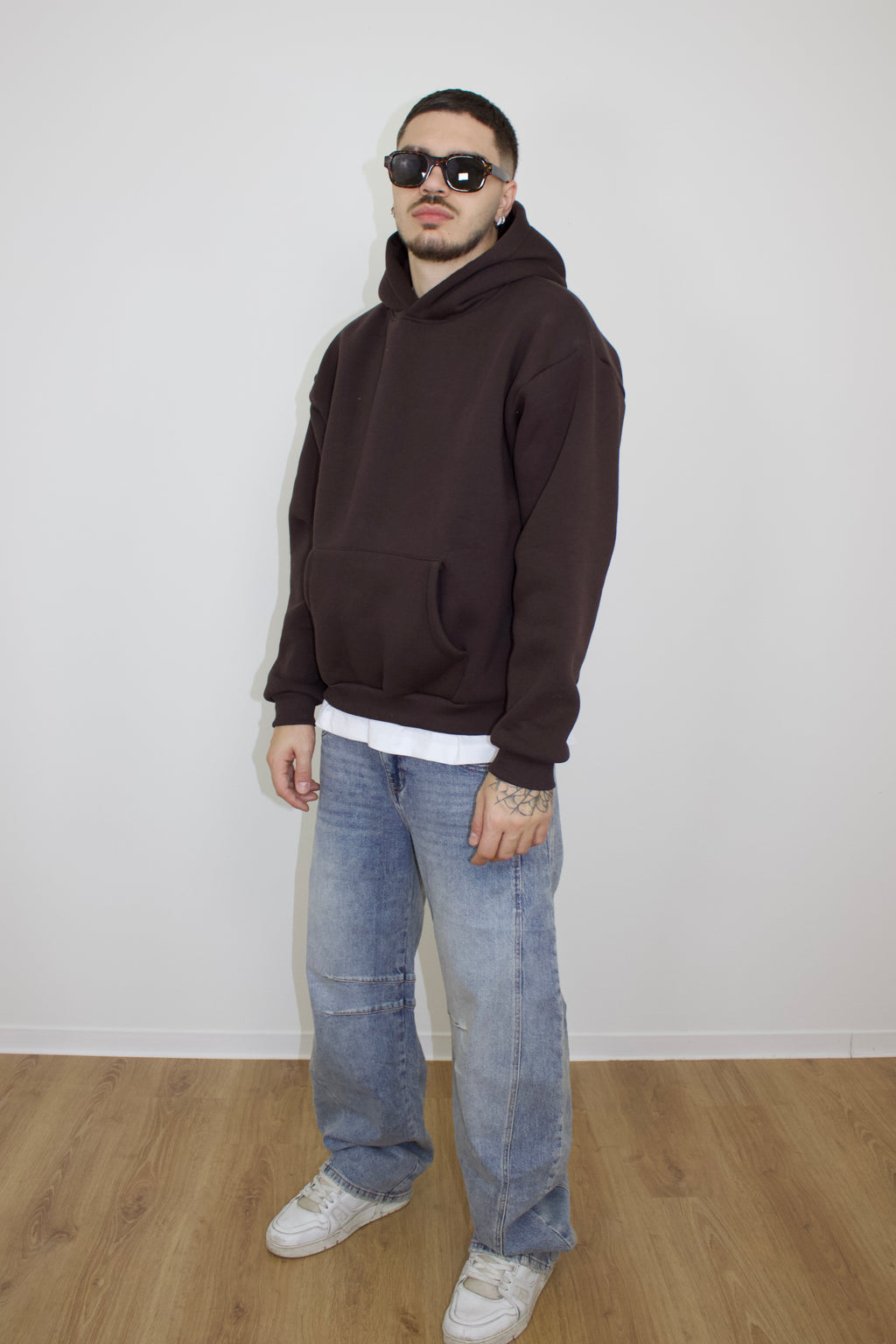 BLESSED HOODIE MARRONE