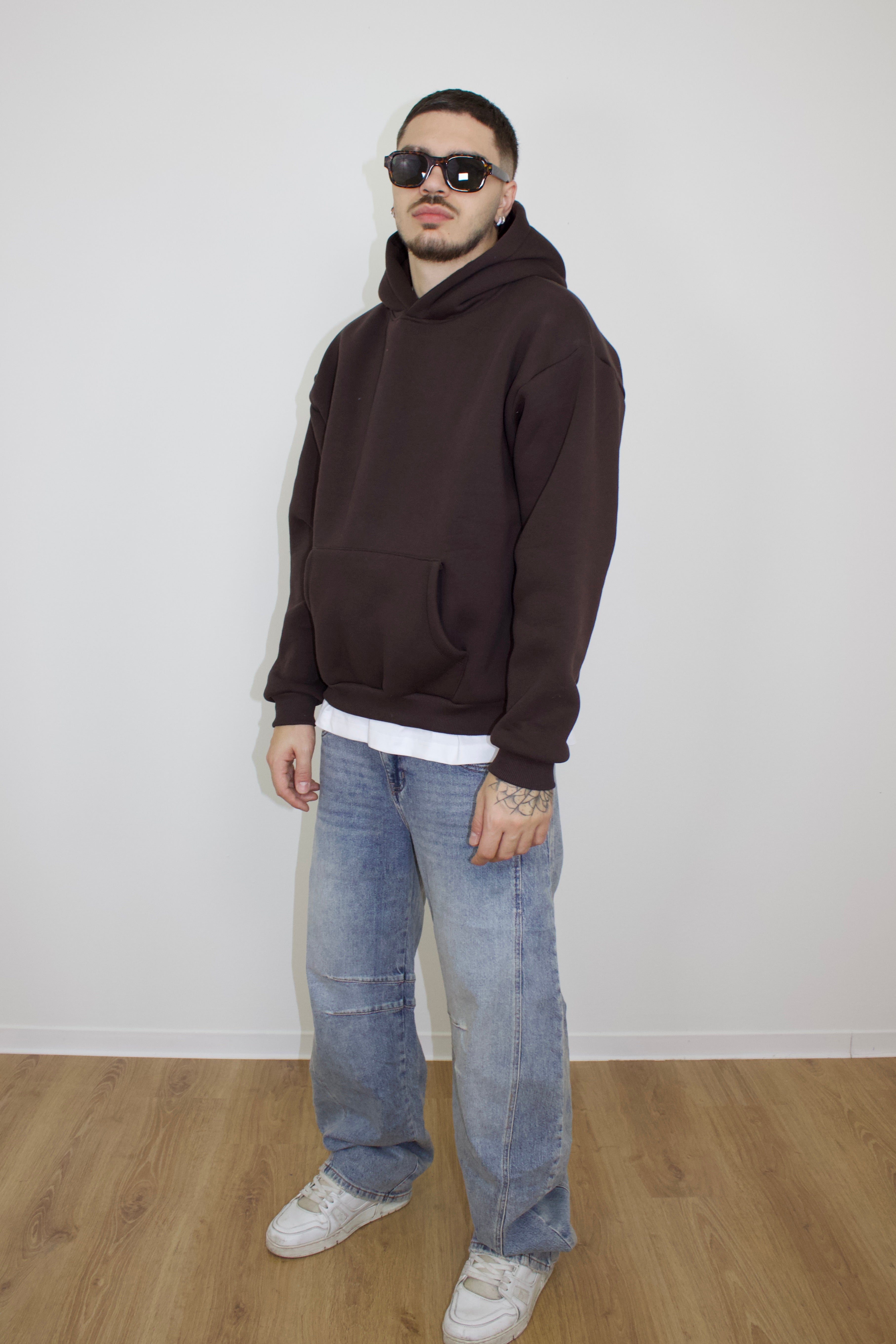 BLESSED HOODIE MARRONE