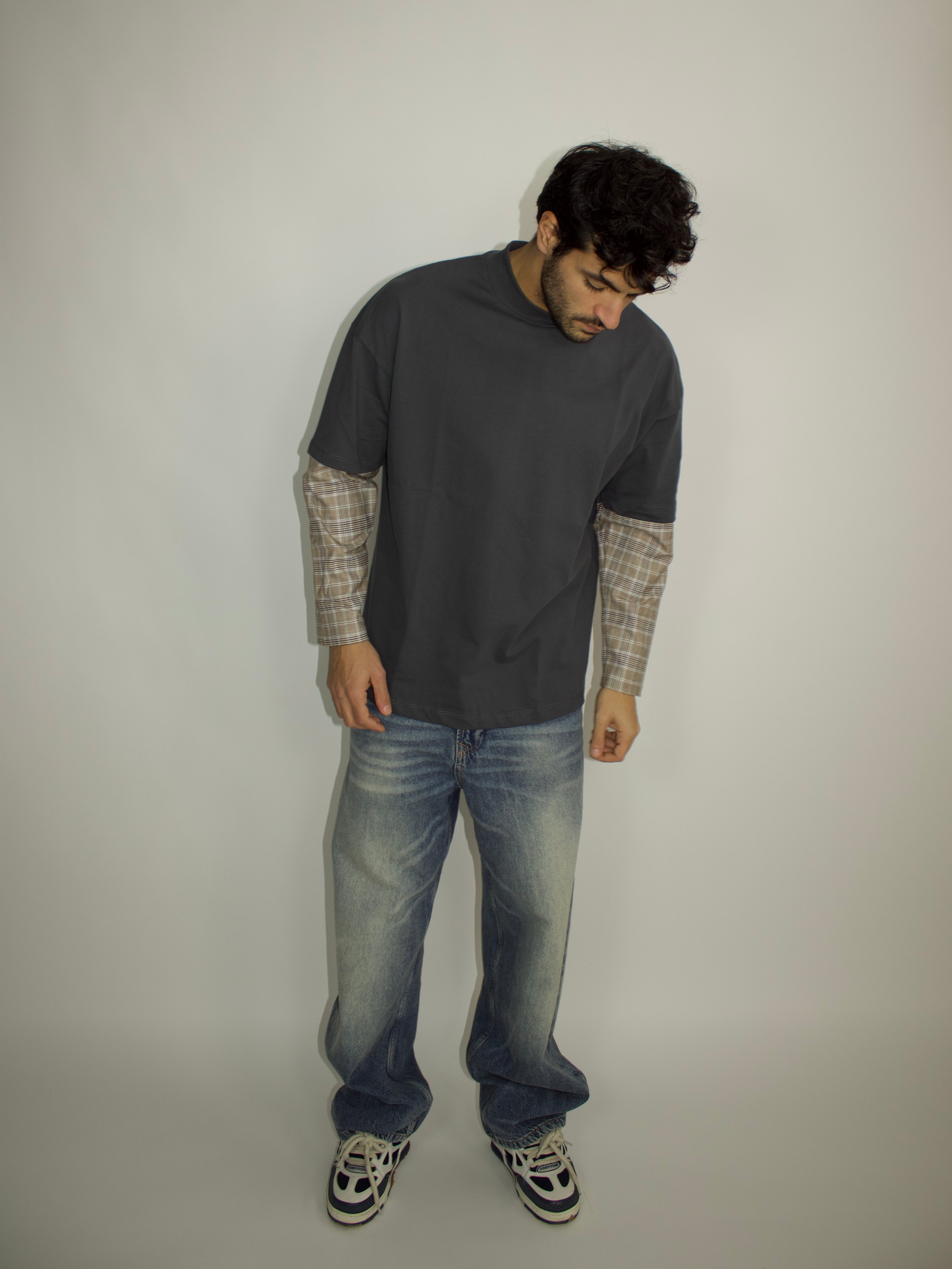 2TONE LONG SLEEVE GRIGIA