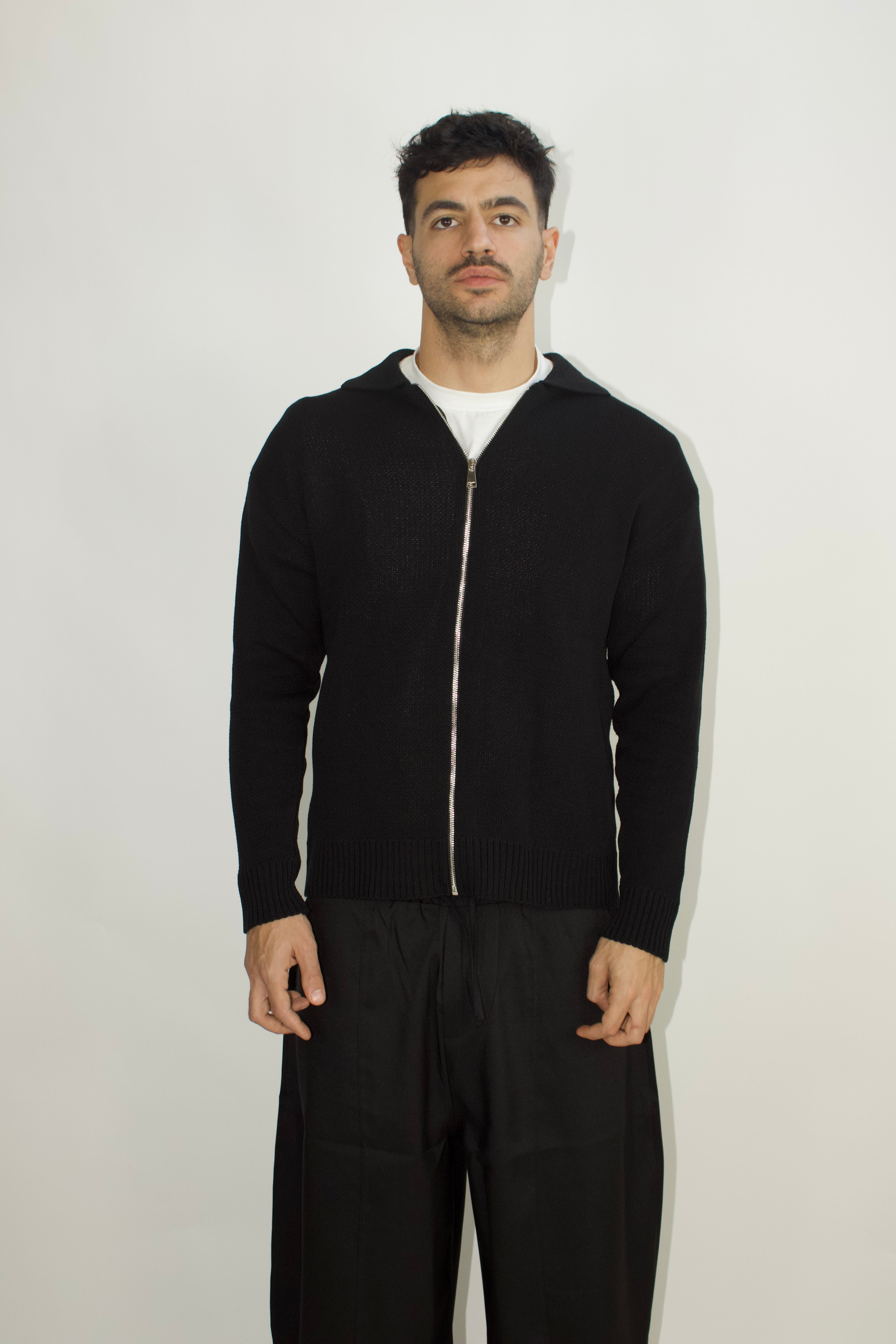 Sweater Zip Nero