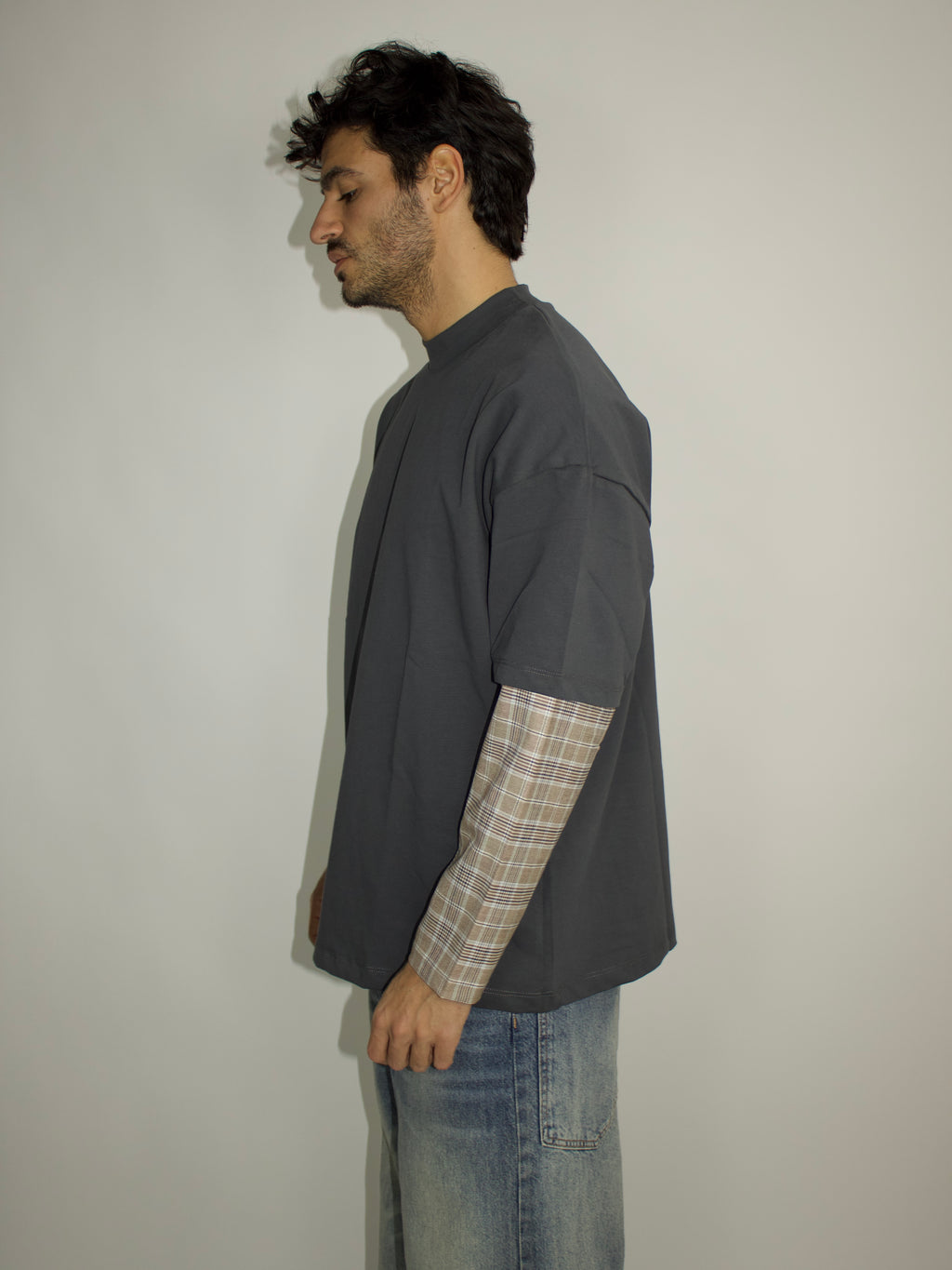 2TONE LONG SLEEVE GRIGIA