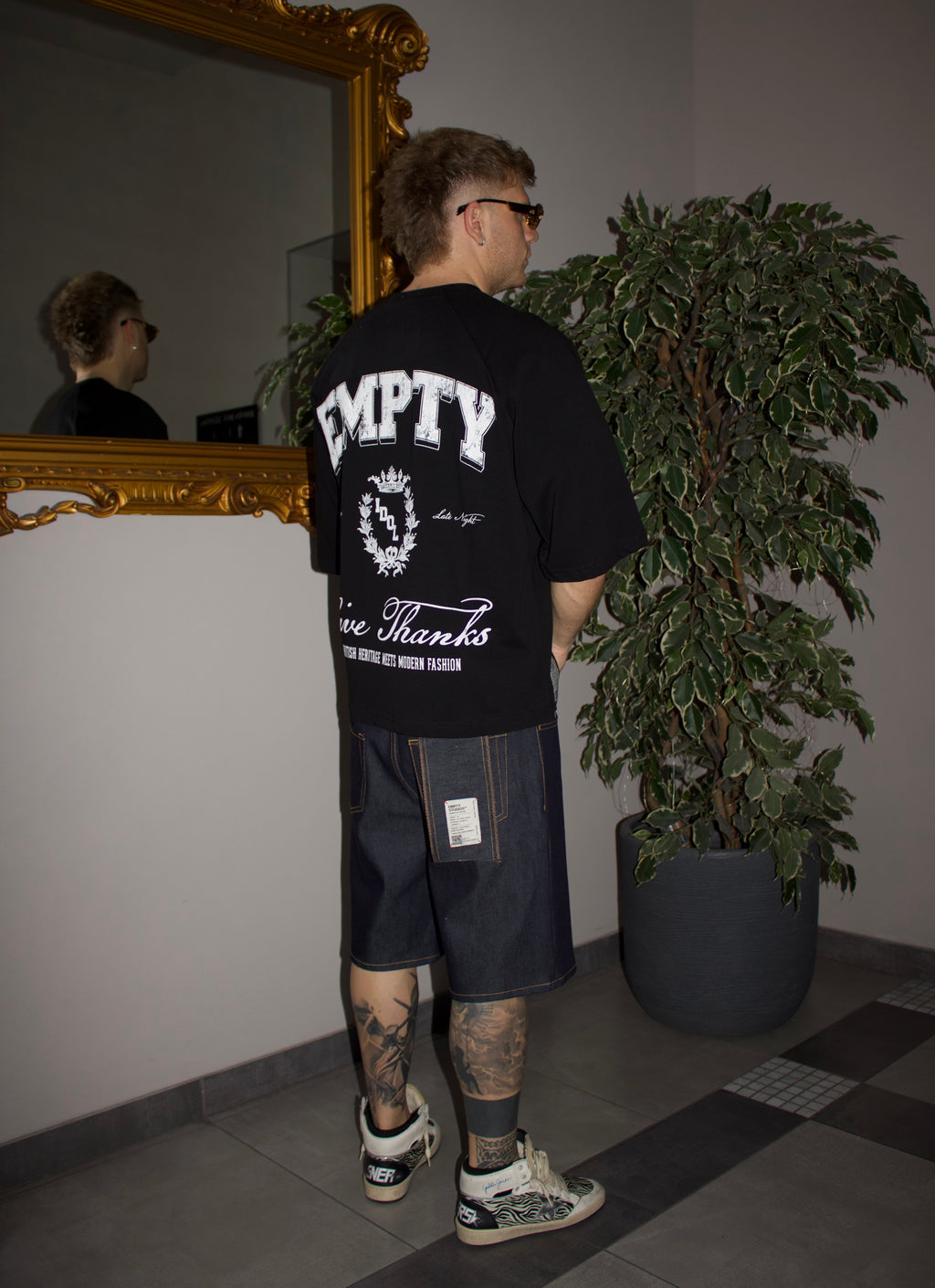 EMPTY SHORT JEANS BLU