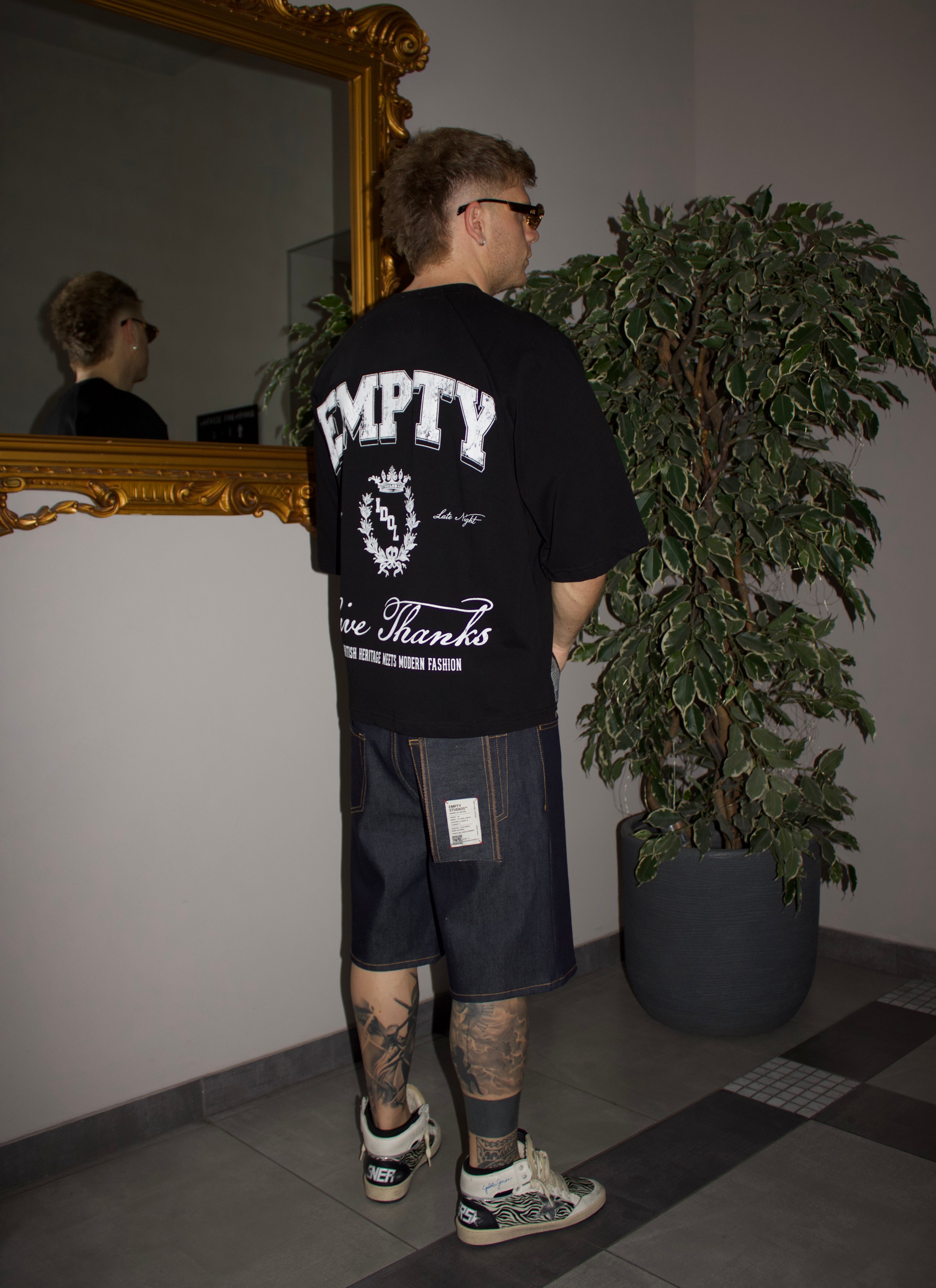 EMPTY SHORT JEANS BLU