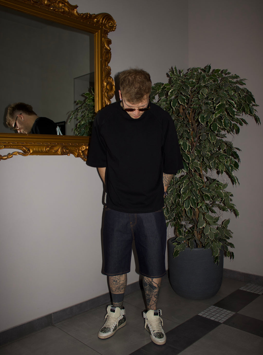 EMPTY SHORT JEANS BLU