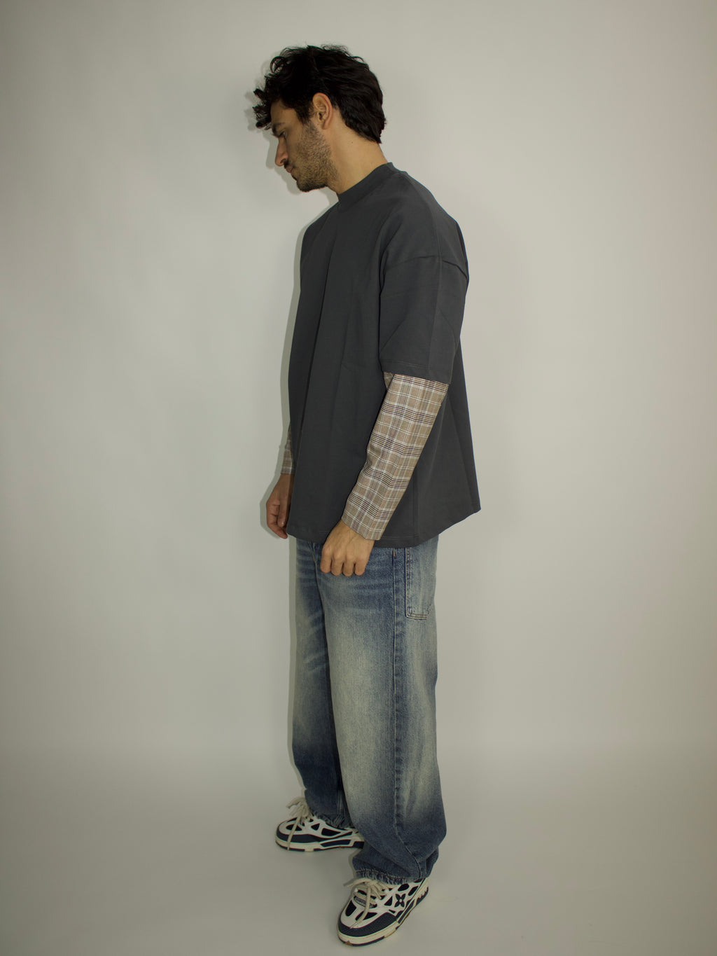 2TONE LONG SLEEVE GRIGIA